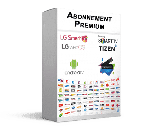 Coffret « Abonnement Premium » compatible LG Smart TV, Samsung Smart TV Tizen et Android TV
